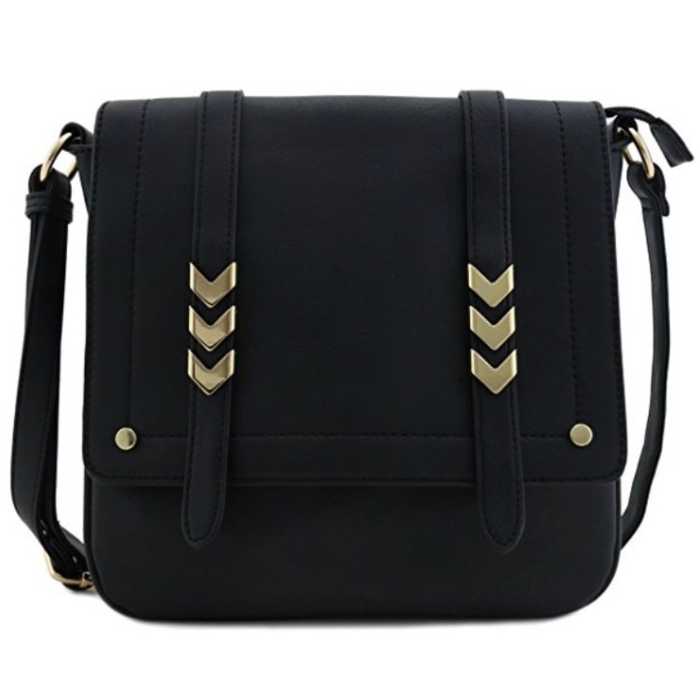 Double Compartment Large Flapover Crossbody Bag